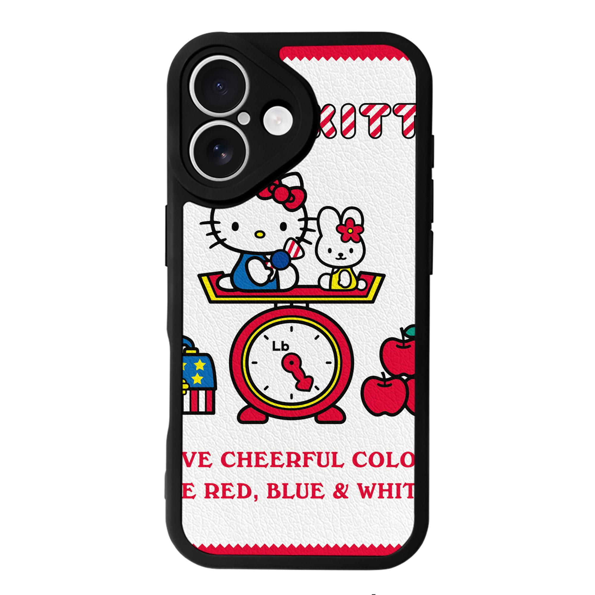 （画像用） Hello Kitty ハローキティ 【iPhone 16シリーズ対応】シリコンスマホケース（レザー調） 材質：シリコン